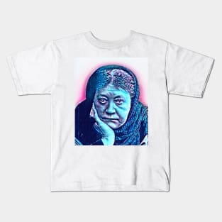 Helena Blavatsky Snowy Portrait | Helena Blavatsky Artwork 13 Kids T-Shirt